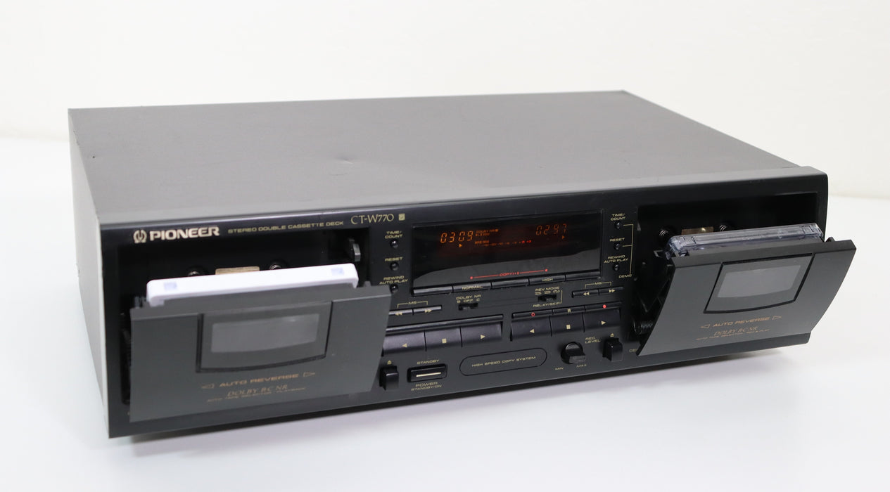 Pioneer CT-W770 Double Auto Reverse Dolby Stereo Cassette Deck Player-Electronics-SpenCertified-vintage-refurbished-electronics