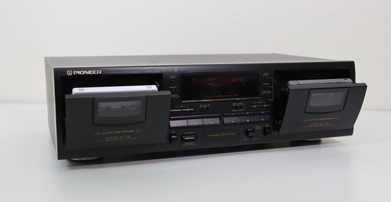 Pioneer CT-W770 Double Auto Reverse Dolby Stereo Cassette Deck Player-Electronics-SpenCertified-vintage-refurbished-electronics