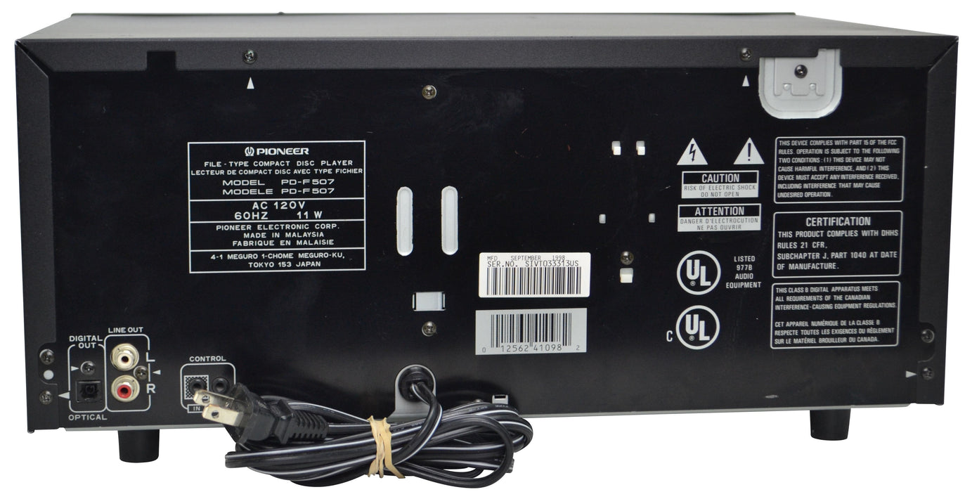 Pioneer PD-F507 25 Disc File Type CD Changer / Player-Electronics-SpenCertified-refurbished-vintage-electonics