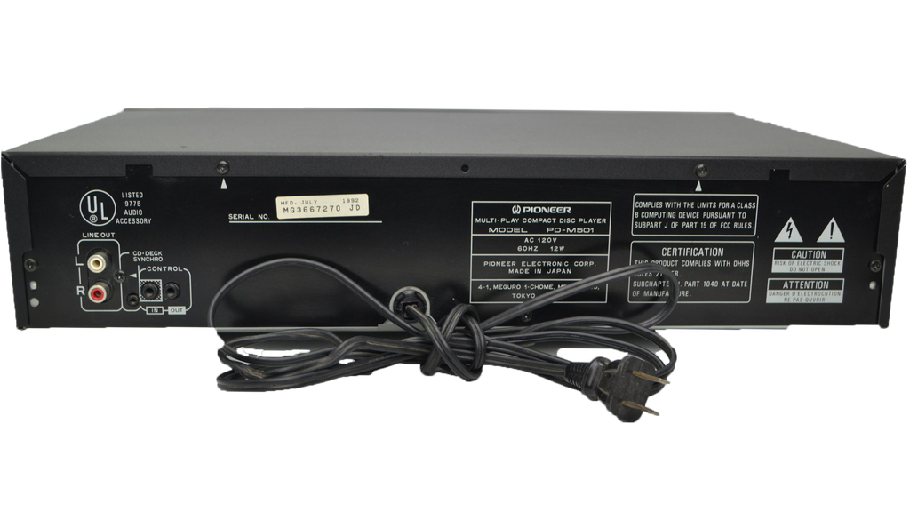 Pioneer PD-M501 6-Disc CD Player Magazine Cartridge Style Slide-in Tra
