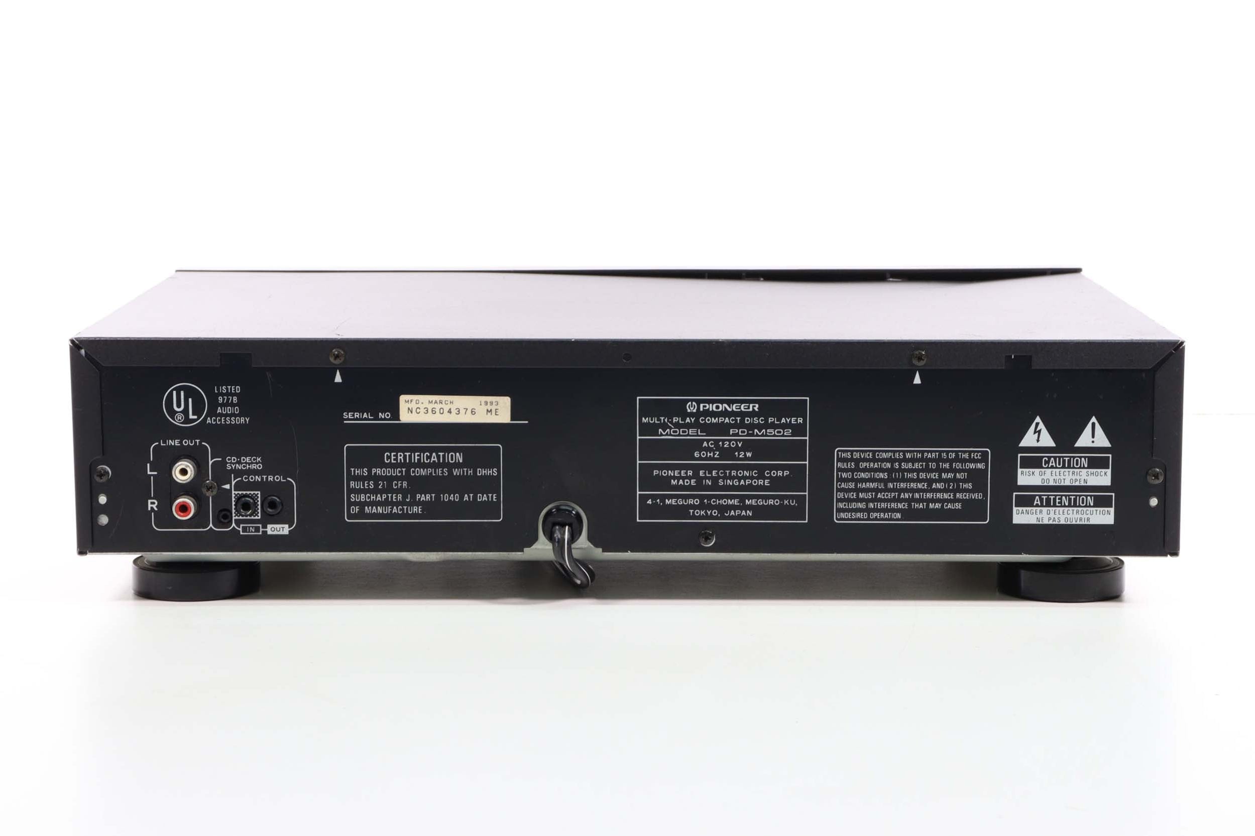 Pioneer PD-M502 6-Disc CD Player Magazine Cartridge Style Slide-in Tra ...