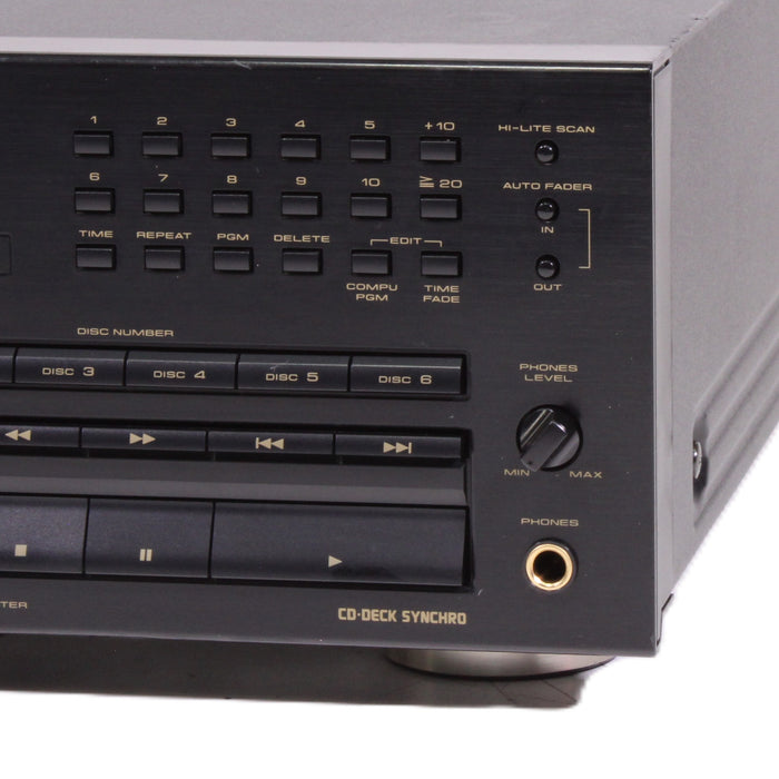 Pioneer PD-M801 6-Disc Magazine Compact Disc Changer 1-Bit DAC Multi-Memory (1992)-CD Players & Recorders-SpenCertified-vintage-refurbished-electronics