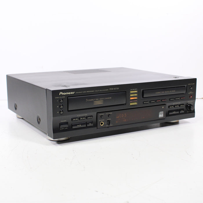 Pioneer PDR-W739 3-Compact Disc Recorder Multi-CD Changer (NO REMOTE)-CD Players & Recorders-SpenCertified-vintage-refurbished-electronics