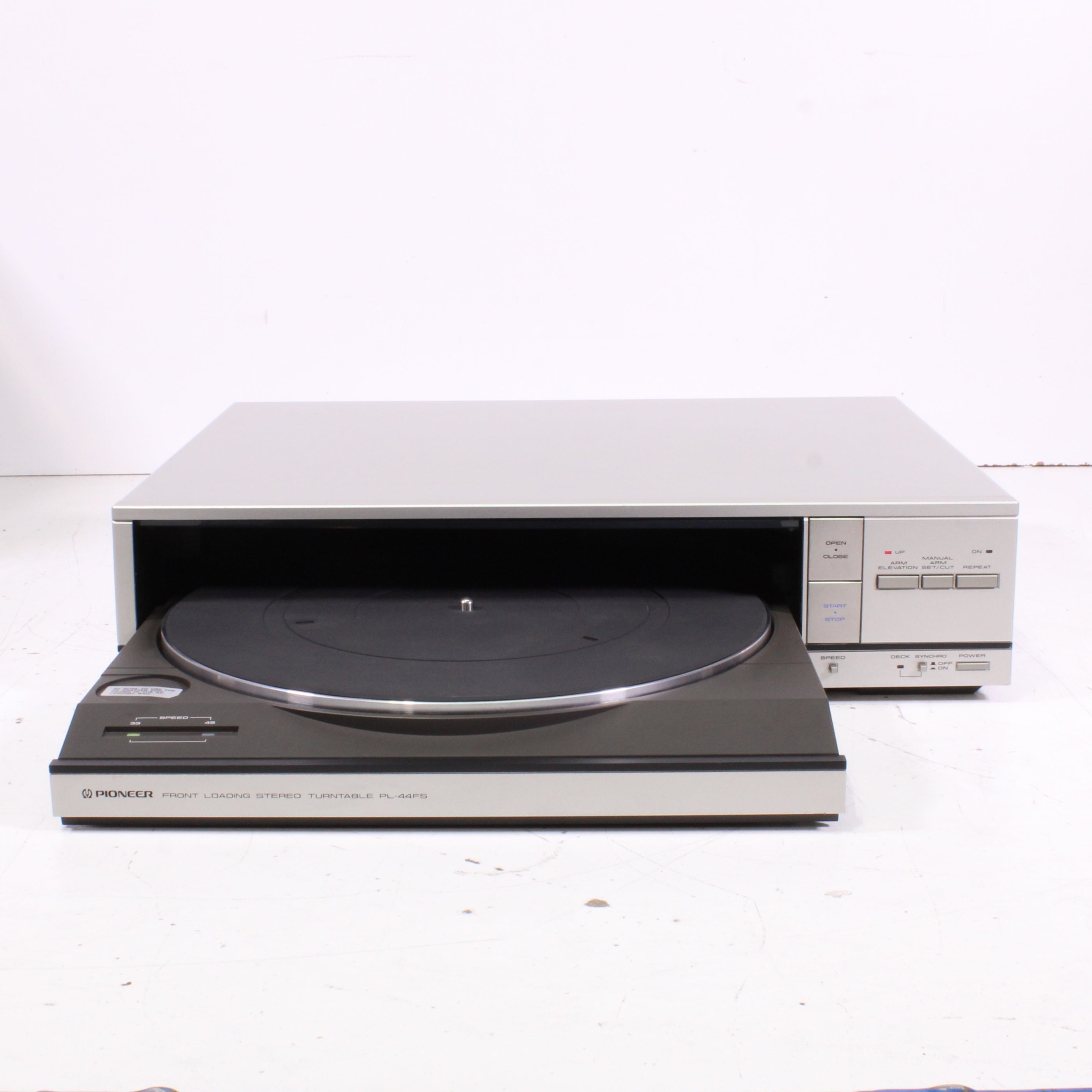 Pioneer PL-44FS 2-Speed Front Loading Stereo Turntable — SpenCertified