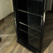 Multimedia Gloss Black Display 6-Shelf Storage Center with Frosted Glass Doors-shelving-SpenCertified-vintage-refurbished-electronics
