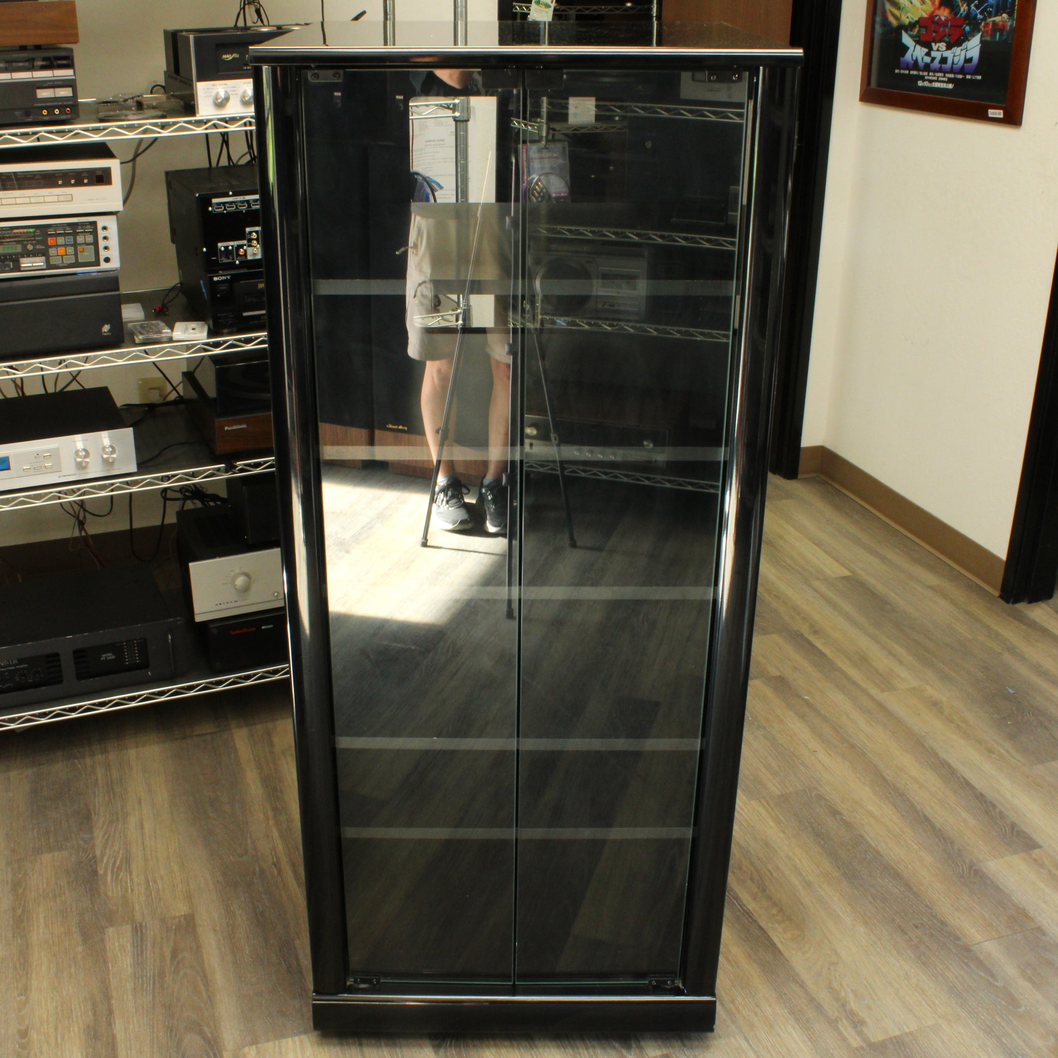Pioneer RA-E64B Audio Rack Cabinet 6-Shelf Storage Center with Frosted ...