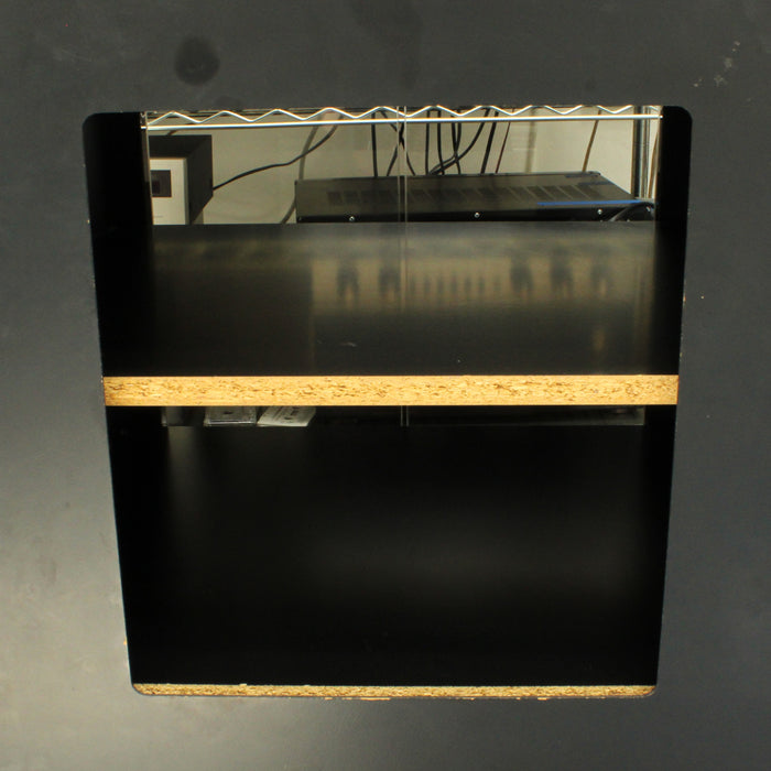 Multimedia Gloss Black Display 6-Shelf Storage Center with Frosted Glass Doors-shelving-SpenCertified-vintage-refurbished-electronics