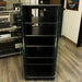 Multimedia Gloss Black Display 6-Shelf Storage Center with Frosted Glass Doors-shelving-SpenCertified-vintage-refurbished-electronics