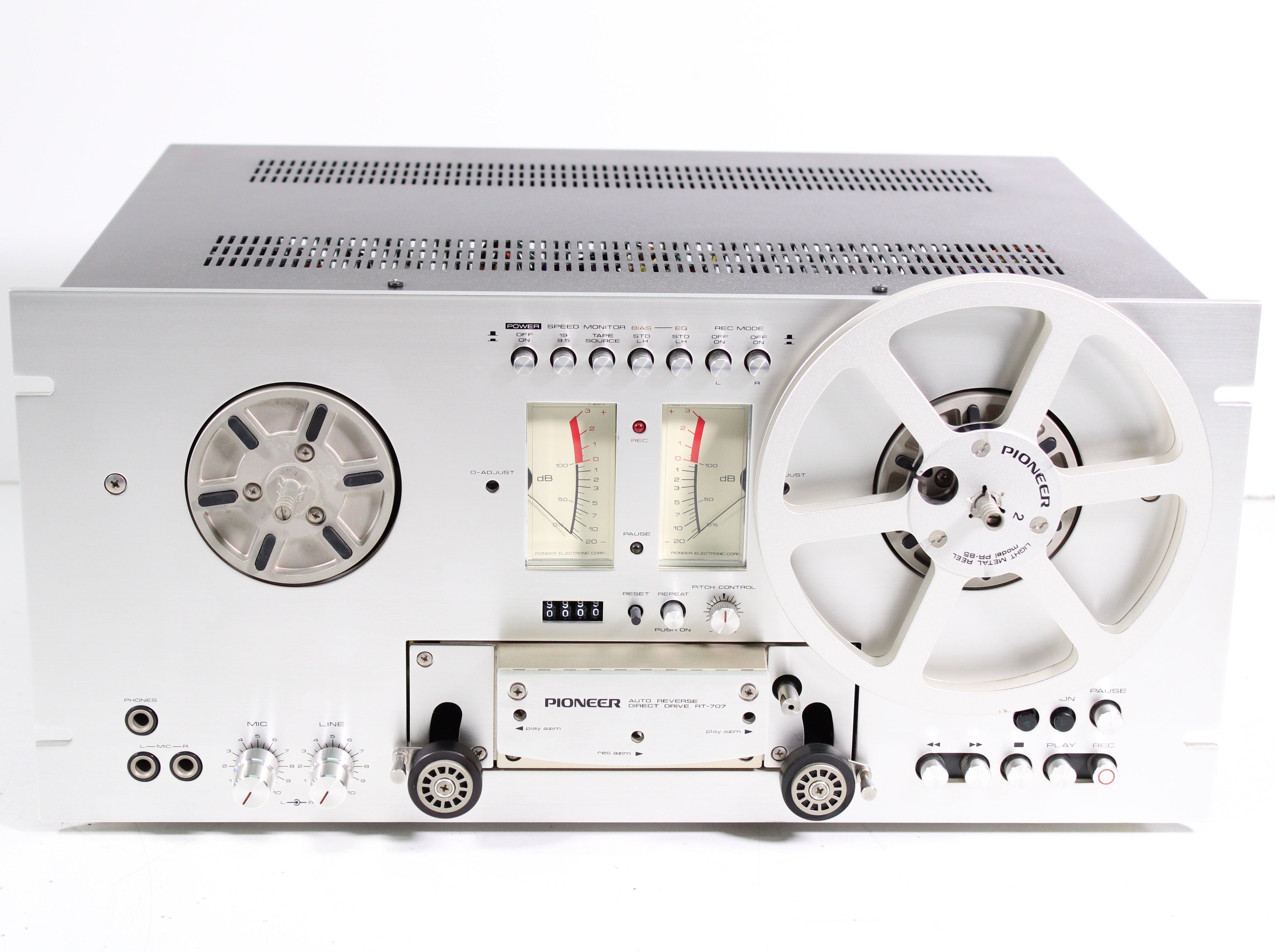 Pioneer RT-707 1977 Silver Face reel to reel tape deck with