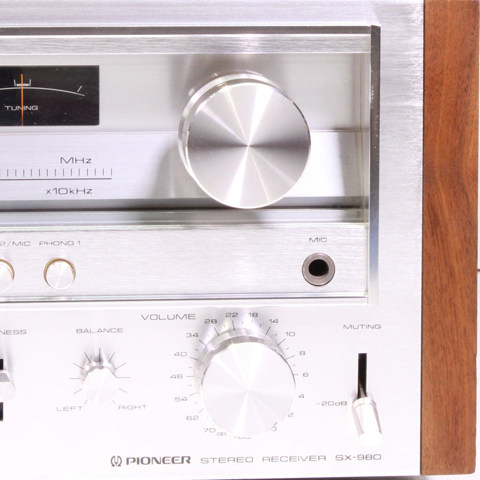 Pioneer SX-980 AM/FM 80WPC Stereo Receiver Phono Silver Face (NO REMOTE)-Stereo Systems-SpenCertified-vintage-refurbished-electronics