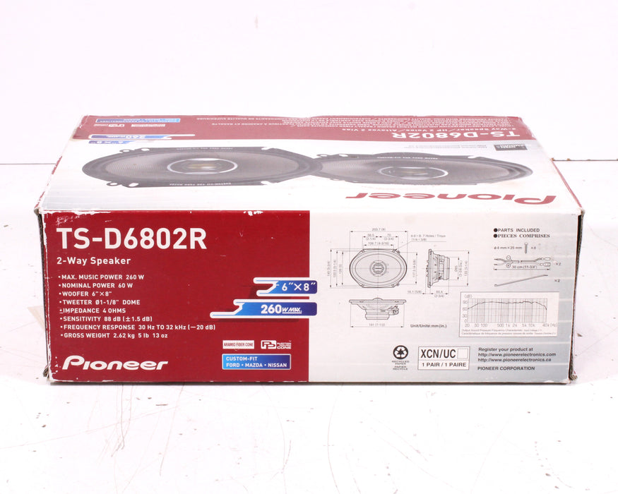 Pioneer TS-D6802R 6"x 8" 2-Way Car Speaker Pair in Box-Speaker Accessories-SpenCertified-vintage-refurbished-electronics