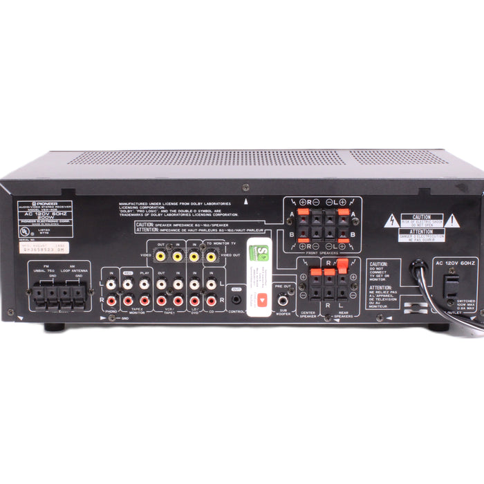 Pioneer VSX-405 Audio Video Dolby Surround Stereo Receiver with Phono (1996)-Audio Receivers-SpenCertified-vintage-refurbished-electronics