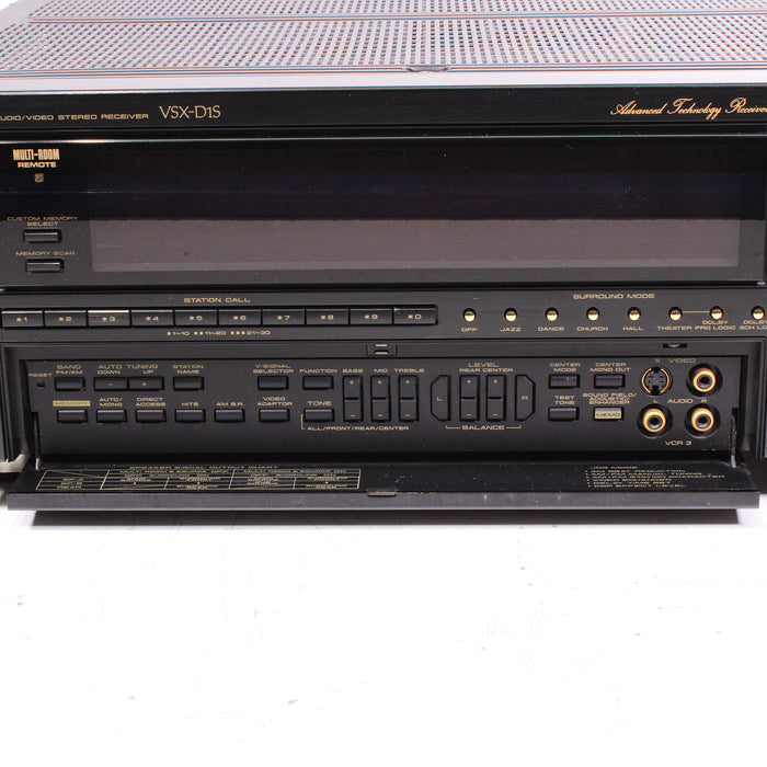 Pioneer VSX-D1S Audio Video Stereo Receiver with Phono, S-Video (NO REMOTE) (1991)-Audio & Video Receivers-SpenCertified-vintage-refurbished-electronics