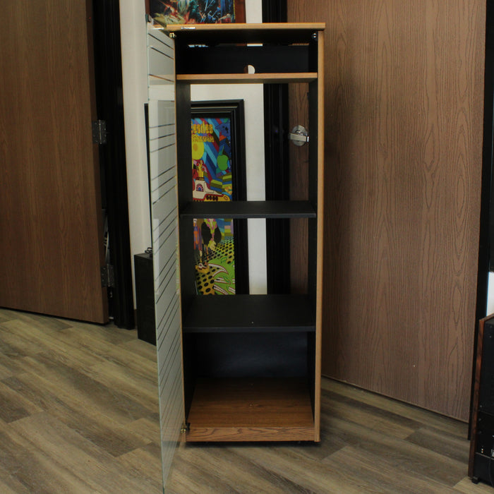 Pioneer Vintage Wood Stereo Audio Component Cabinet with Glass Door & Wheels (PICKUP ONLY)-shelving-SpenCertified-vintage-refurbished-electronics
