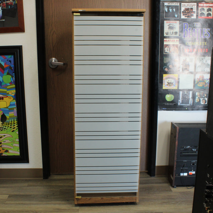 Pioneer Vintage Wood Stereo Audio Component Cabinet with Glass Door & Wheels (PICKUP ONLY)-shelving-SpenCertified-vintage-refurbished-electronics