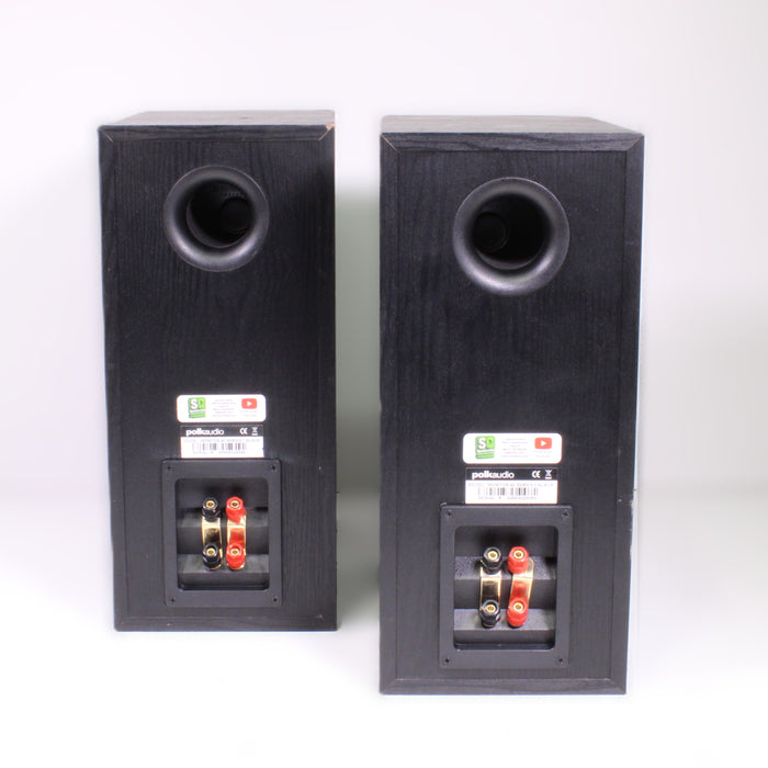 Polk Audio Monitor 40 Series II Black Bookshelf Speaker Pair-Speakers-SpenCertified-vintage-refurbished-electronics