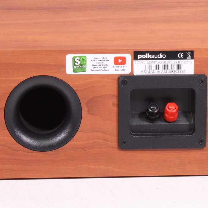Polk Audio Monitor CS1 Series II Cherry Center Channel Speaker-Speakers-SpenCertified-vintage-refurbished-electronics