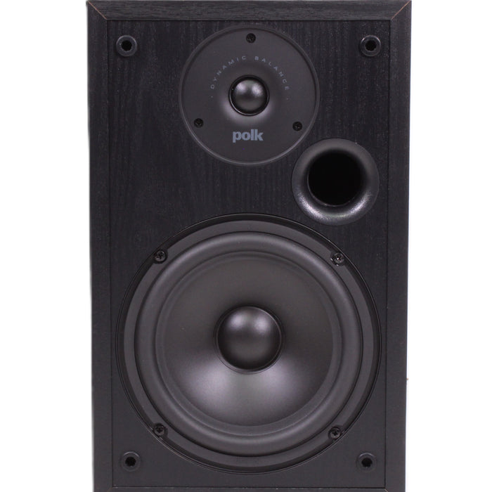 Polk Audio R20 2-Way Bookshelf Speaker Pair 6.5" Woofer Black Ash-Speakers-SpenCertified-vintage-refurbished-electronics
