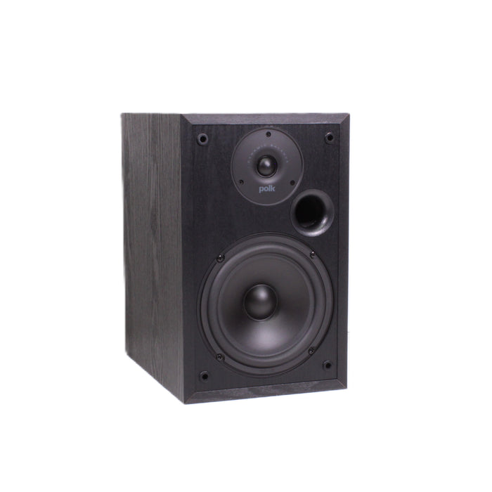 Polk Audio R20 2-Way Bookshelf Speaker Pair 6.5" Woofer Black Ash-Speakers-SpenCertified-vintage-refurbished-electronics