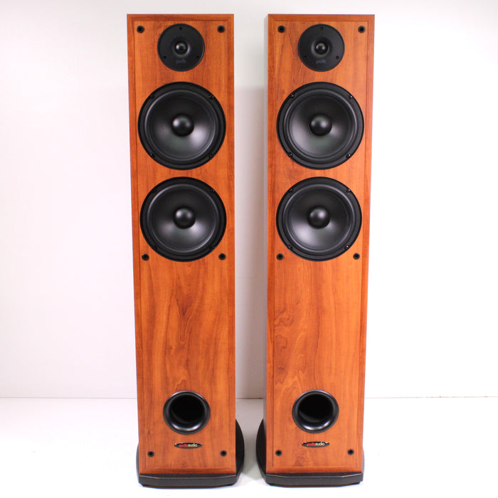 Polk Audio R50 Front Port Tower Speaker Pair Cherry Wood-Speakers-SpenCertified-vintage-refurbished-electronics