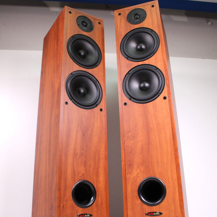 Polk Audio R50 Front Port Tower Speaker Pair Cherry Wood-Speakers-SpenCertified-vintage-refurbished-electronics
