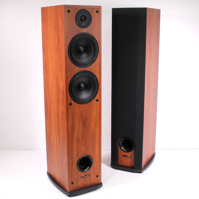 Polk Audio R50 Front Port Tower Speaker Pair Cherry Wood-Speakers-SpenCertified-vintage-refurbished-electronics