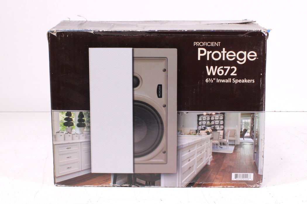 Proficient Protege W672 6 1/2" Inwall Speaker Pair with Original Box-Speakers-SpenCertified-vintage-refurbished-electronics