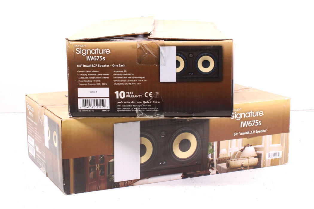 Proficient Signature IW675s 6 1/2" Inwall LCR Speaker with Original Box-Speakers-SpenCertified-vintage-refurbished-electronics