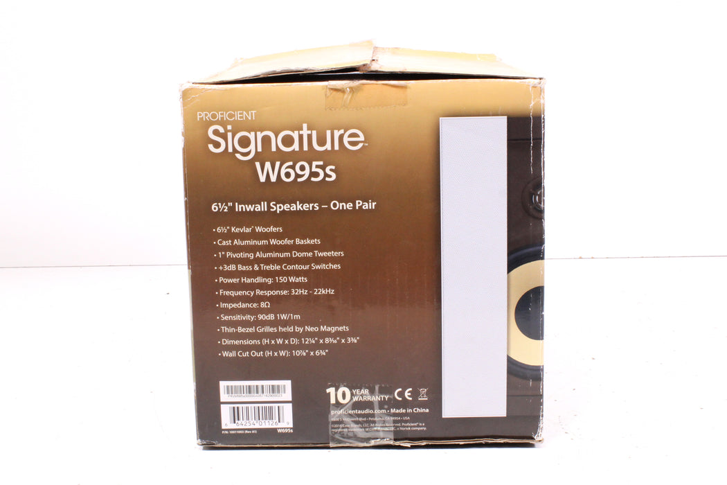 Proficient Signature W695s 6 1/2" Inwall Speaker in Original Box-Speakers-SpenCertified-vintage-refurbished-electronics
