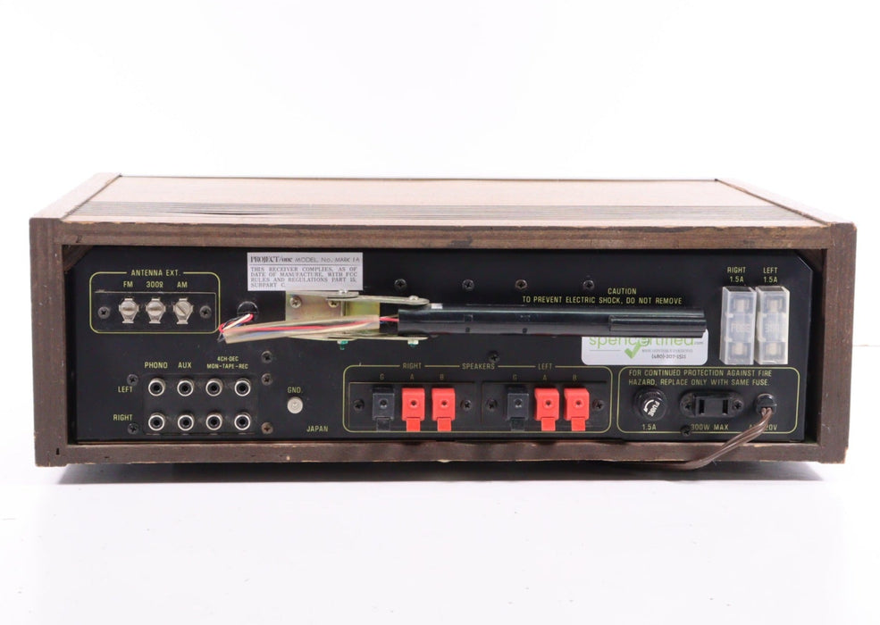 Project/One Mark 1A Solid State Stereo Receiver (NO POWER)-Audio Receivers-SpenCertified-vintage-refurbished-electronics