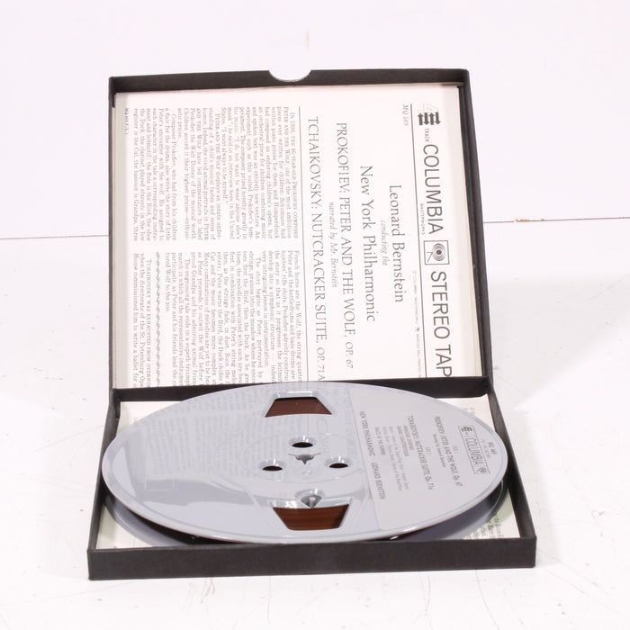 Prokofiev: Peter and the Wolf (Narrated by Leonard Bernstein) / Tchaikovsky: Nutcracker Suite – New York Philharmonic Reel to Reel Tape 7" 1/4" 7½ IPS Columbia Stereo Tape-Reel-to-Reel Tape-SpenCertified-vintage-refurbished-electronics