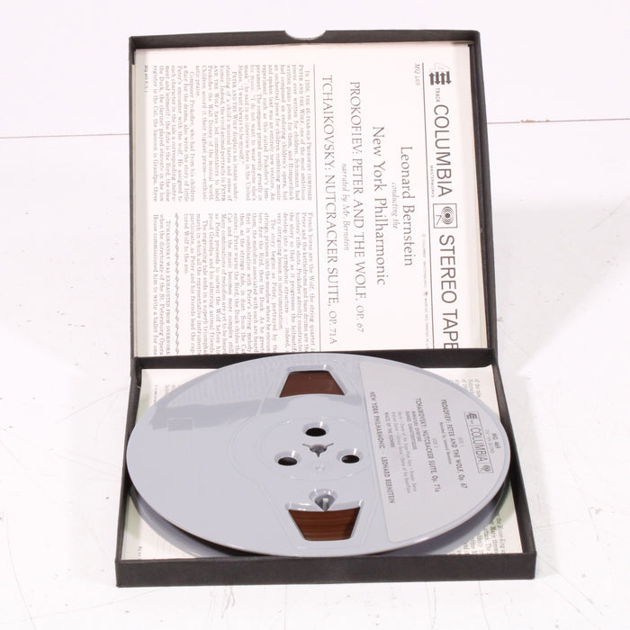 Prokofiev: Peter and the Wolf (Narrated by Leonard Bernstein) / Tchaikovsky: Nutcracker Suite – New York Philharmonic Reel to Reel Tape 7" 1/4" 7½ IPS Columbia Stereo Tape-Reel-to-Reel Tape-SpenCertified-vintage-refurbished-electronics