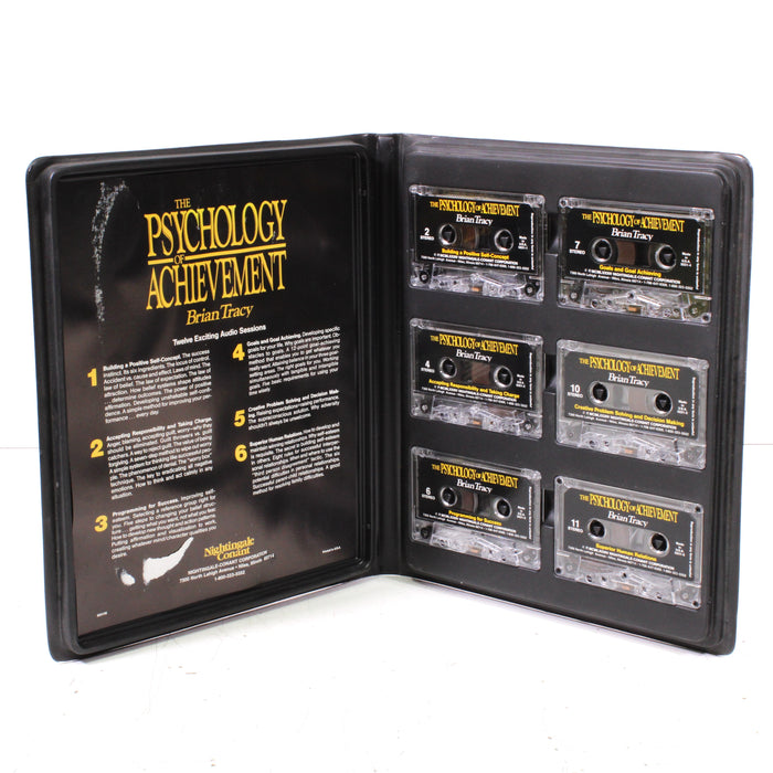 Psychology of Achievement by Brian Tracy 6 Cassette Tapes With Workbook & Case (1987)-Cassette Tapes-SpenCertified-vintage-refurbished-electronics