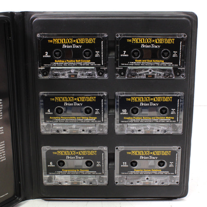 Psychology of Achievement by Brian Tracy 6 Cassette Tapes With Workbook & Case (1987)-Cassette Tapes-SpenCertified-vintage-refurbished-electronics