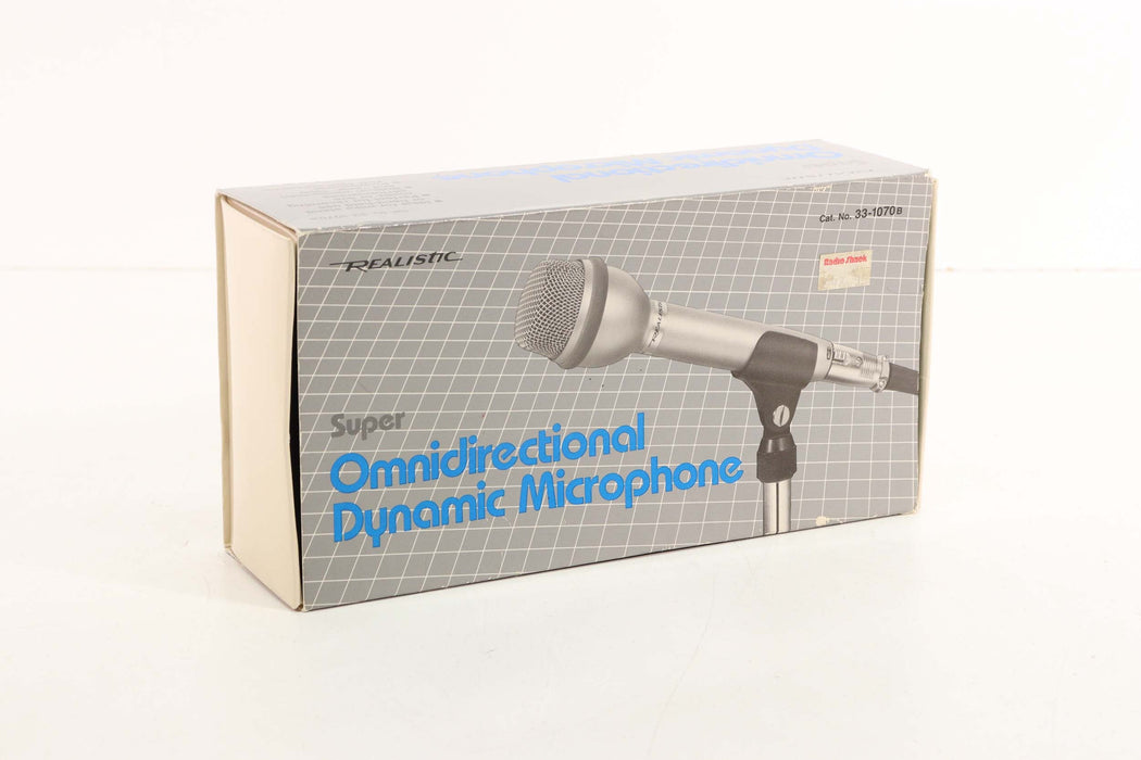 REALISTIC 33-1070B Omnidirectional Dynamic Microphone-Pro Studio Equipment-SpenCertified-vintage-refurbished-electronics