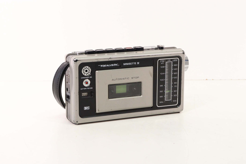 REALISTIC Minisette IV 14-831 AM-FM Radio Cassette Recorder-Audio & Video Receivers-SpenCertified-vintage-refurbished-electronics