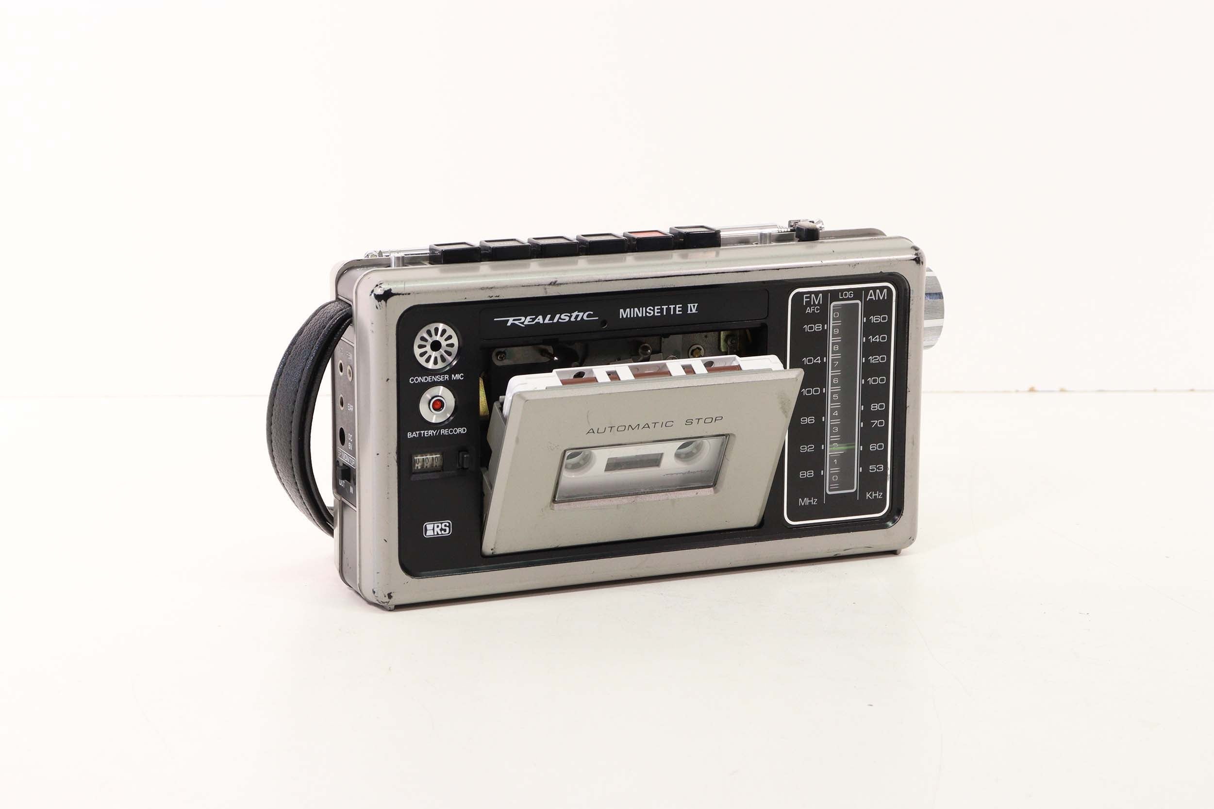 Mini Cassette Recorder Isolated on White Stock Photo - Image of speaker,  small: 54238