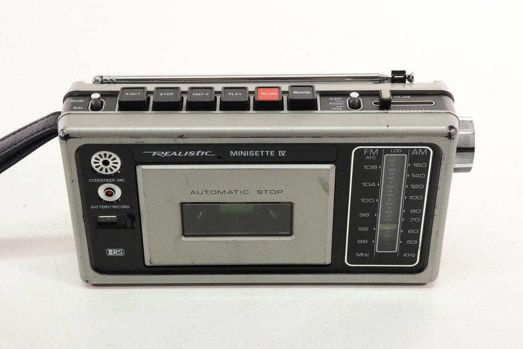 REALISTIC Minisette IV 14-831 AM-FM Radio Cassette Recorder-Audio & Video Receivers-SpenCertified-vintage-refurbished-electronics