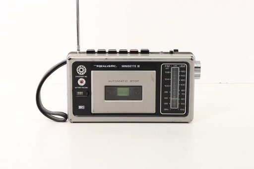 REALISTIC Minisette IV 14-831 AM-FM Radio Cassette Recorder-Audio & Video Receivers-SpenCertified-vintage-refurbished-electronics