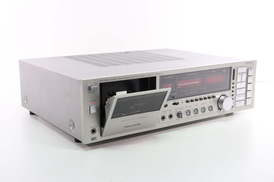 REALISTIC SCR-4500 Digital Synthesized AM/FM Stereo Cassette Receiver-Cassette Players & Recorders-SpenCertified-vintage-refurbished-electronics