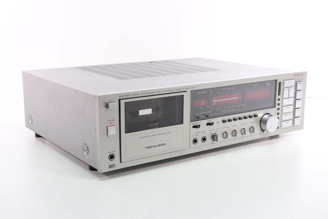 REALISTIC SCR-4500 Digital Synthesized AM/FM Stereo Cassette Receiver-Cassette Players & Recorders-SpenCertified-vintage-refurbished-electronics