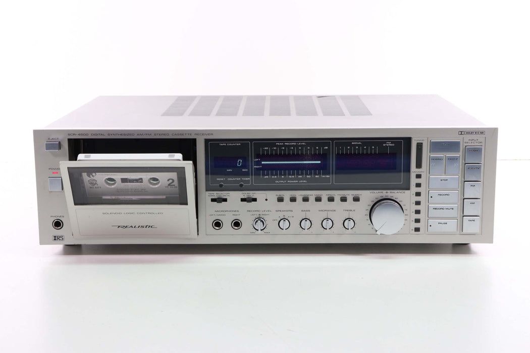 REALISTIC SCR-4500 Digital Synthesized AM/FM Stereo Cassette Receiver-Cassette Players & Recorders-SpenCertified-vintage-refurbished-electronics