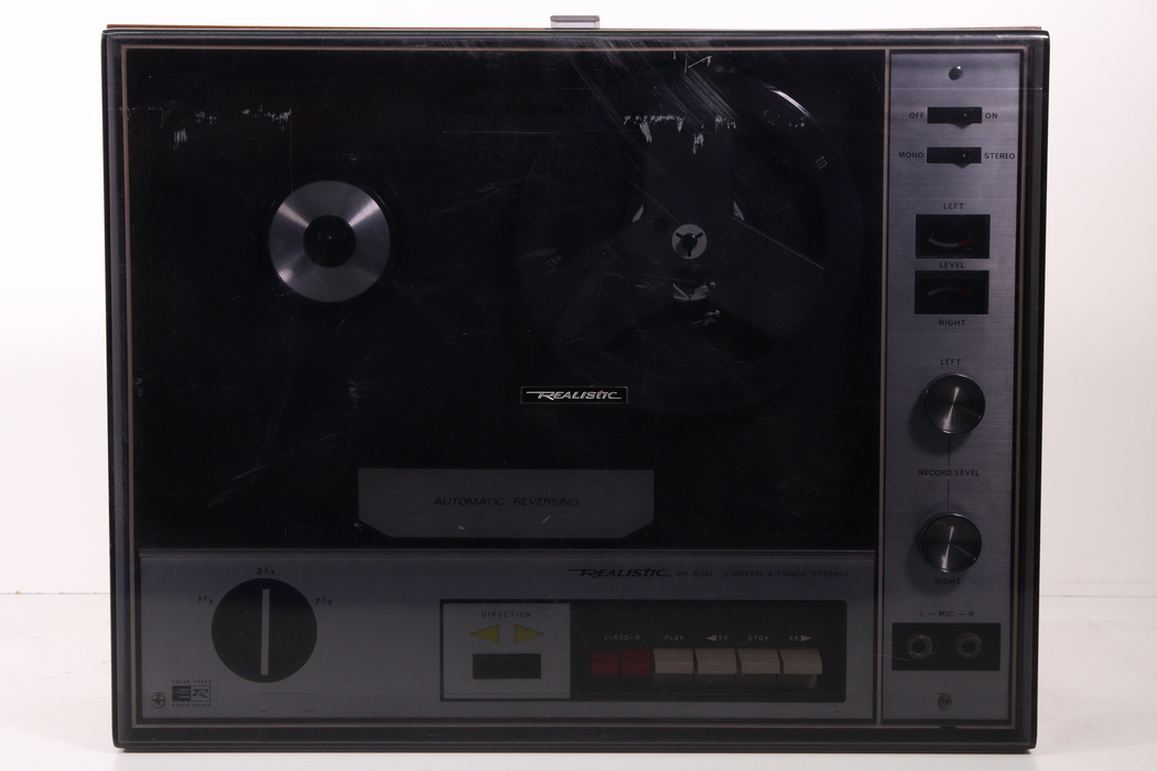 REALISTIC TR-101D 3-Speed 4-Track Stereo-Reel-to-Reel Tape Players & Recorders-SpenCertified-vintage-refurbished-electronics