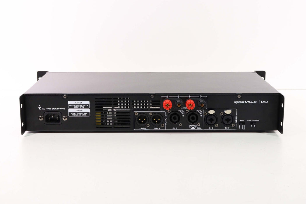 ROCKVILLE D12 Power Amplifier 2 Channel Class D Pro/DJ Amp-Power Amplifiers-SpenCertified-vintage-refurbished-electronics