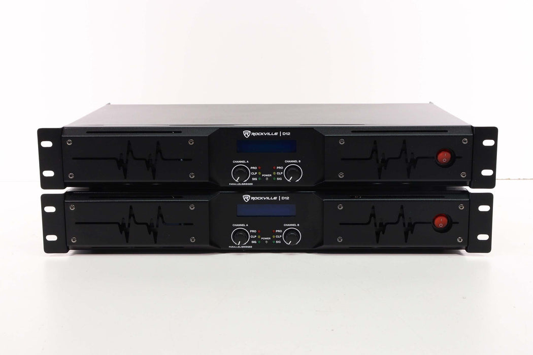 ROCKVILLE D12 Power Amplifier 2 Channel Class D Pro/DJ Amp-Power Amplifiers-SpenCertified-vintage-refurbished-electronics