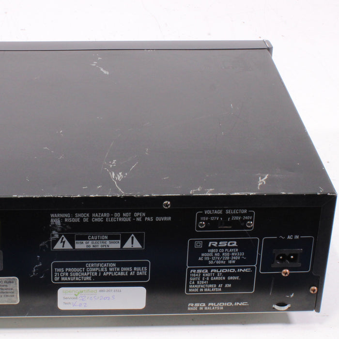 RSQ RSQ-MV333 Karaoke CDG/DVD Player Digital Echo Dual Microphone Inputs-Karaoke Systems-SpenCertified-vintage-refurbished-electronics