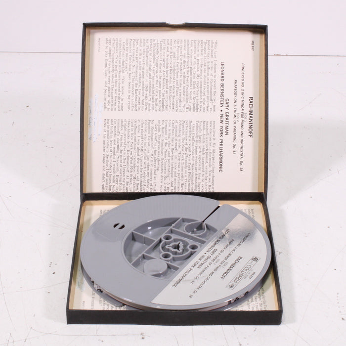 Rachmaninoff – Gary Graffman, Piano – Leonard Bernstein / New York Philharmonic Reel to Reel Tape 7" 1/4" 7½ IPS Columbia Stereo Tape-Reel-to-Reel Tape-SpenCertified-vintage-refurbished-electronics