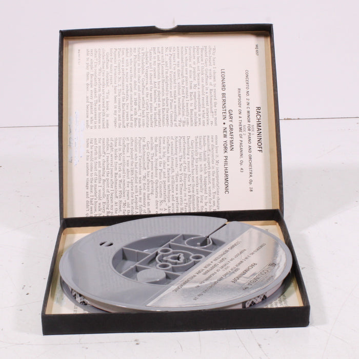 Rachmaninoff – Gary Graffman, Piano – Leonard Bernstein / New York Philharmonic Reel to Reel Tape 7" 1/4" 7½ IPS Columbia Stereo Tape-Reel-to-Reel Tape-SpenCertified-vintage-refurbished-electronics