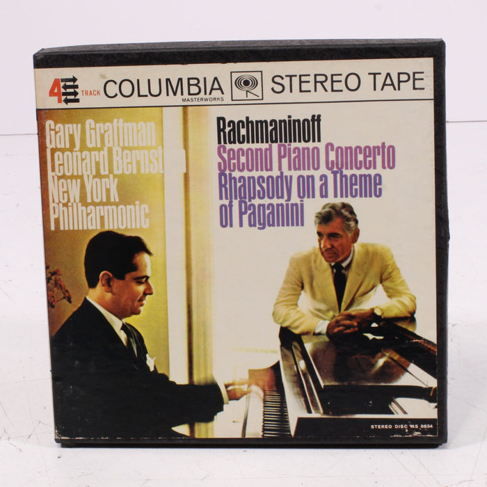 Rachmaninoff – Gary Graffman, Piano – Leonard Bernstein / New York Philharmonic Reel to Reel Tape 7" 1/4" 7½ IPS Columbia Stereo Tape-Reel-to-Reel Tape-SpenCertified-vintage-refurbished-electronics