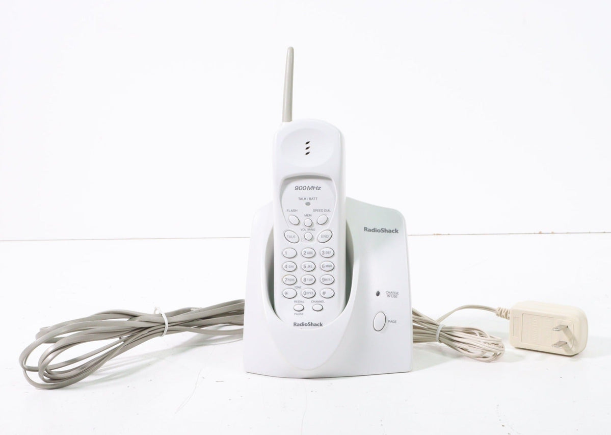 Radio Shack 43-3533 900MHZ Cordless Table Wall Phone White — SpenCertified